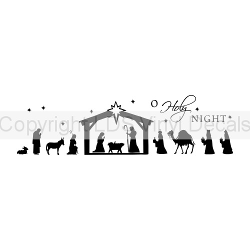 (image for) O Holy NIGHT (with Nativity scene)