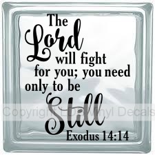 (image for) The Lord will fight for you; you need only to be Still Exodus...