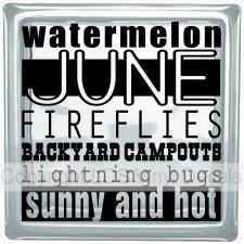 (image for) watermelon JUNE FIREFLIES BACKYARD CAMPOUTS lightning bugs...