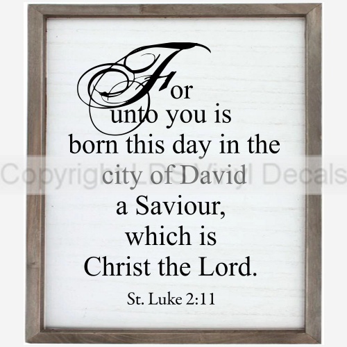 (image for) For unto you is born this day in the city... (St. Luke 2:11)