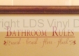 Bathroom Rules Vinyl Decal