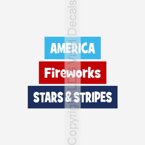 AMERICA - Fireworks - STARS & STRIPES