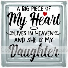A BIG PIECE OF My Heart LIVES IN HEAVEN AND SHE IS MY Daughter