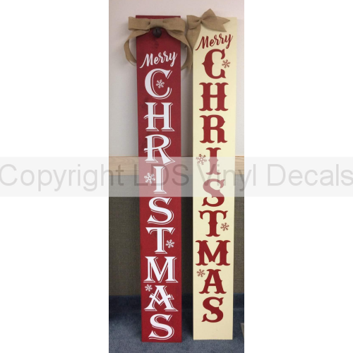 DIY Vertical Holiday Porch Sign Lettering