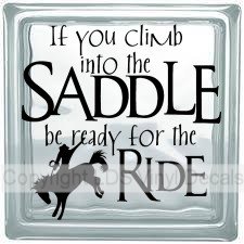 (image for) If you climb into the SADDLE be ready for the RIDE