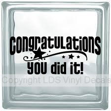 (image for) congratulations you did it!
