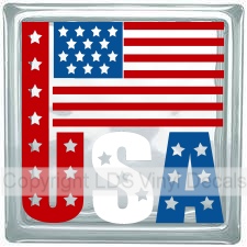 USA (with flag) (Triple Color)