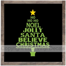 (image for) HO HO HO NOEL JOLLY SANTA BELIEVE CHRISTMAS