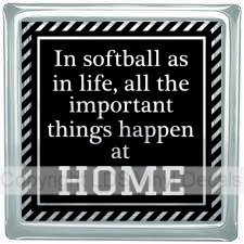 (image for) In softball as in life, all the important things happen at HOME