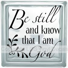 (image for) Be still and know that I am God