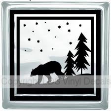 Bear Scene (with stars and trees)