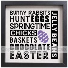 (image for) BUNNY RABBITS HUNT EGGS SPRINGTIME CHICKS BASKETS CHOCOLATE...