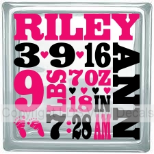 (image for) Birth Announcement - Girl Personalized