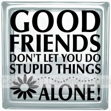(image for) GOOD FRIENDS DON'T LET YOU DO STUPID THINGS ALONE!