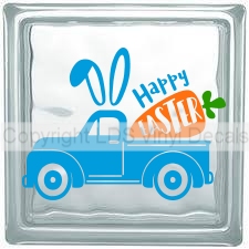 (image for) Happy EASTER Vintage Truck with carrots