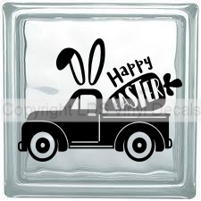 (image for) Happy EASTER Vintage Truck with carrots