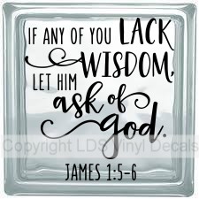 IF ANY OF YOU LACK WISDOM, LET HIM ask of God. JAMES 1:5-6