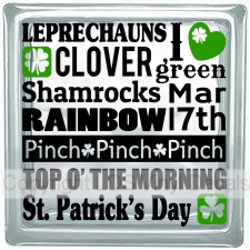 LEPRECHAUNS I (heart) green CLOVER Shamrocks Mar 17th...