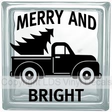 (image for) MERRY AND BRIGHT Vintage Truck + Tree (Multi-Color) - Click Image to Close