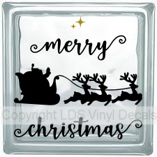 (image for) merry christmas (with santa sleigh)