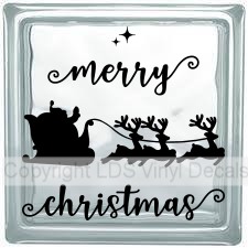 (image for) merry christmas (with santa sleigh) - Click Image to Close