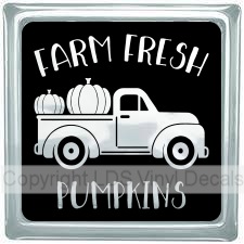 (image for) FARM FRESH PUMPKINS Vintage Truck (solid)