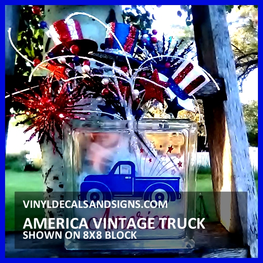 America Vintage Truck (with stars)