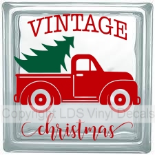 (image for) VINTAGE christmas Truck + Tree (Multi-Color)