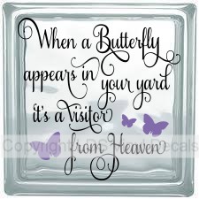 When a Butterfly appears in your yard it's a visitor from Heaven