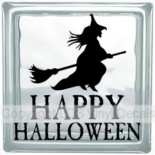 (image for) HAPPY HALLOWEEN (with witch and broom)