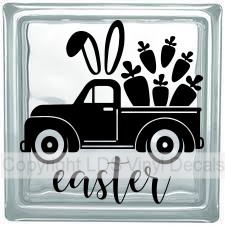 easter Vintage Truck with carrots