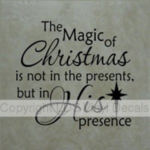 The Magic of Christmas is not in the presents...