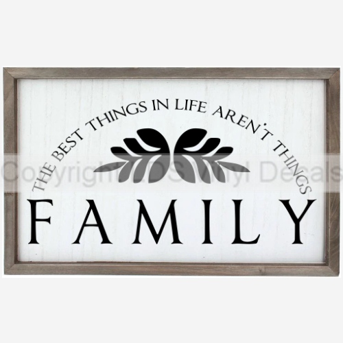 (image for) FAMILY The best things in life aren't things