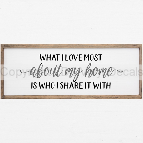 (image for) WHAT I LOVE MOST about my home IS WHO I SHARE IT WITH