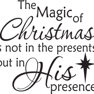 The Magic of Christmas is not in the presents...