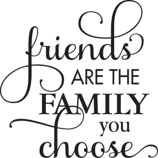friends ARE THE FAMILY you choose