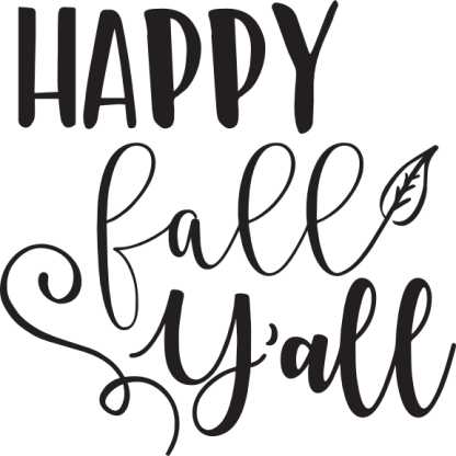 HAPPY fall y'all (with leaf)