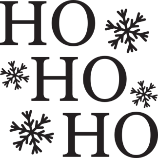 HO HO HO snowflakes