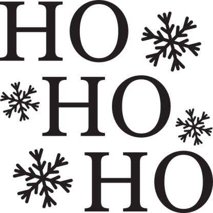 HO HO HO snowflakes