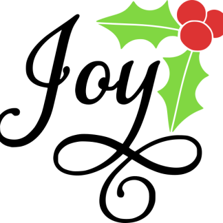Joy (with holly berry/leaf)