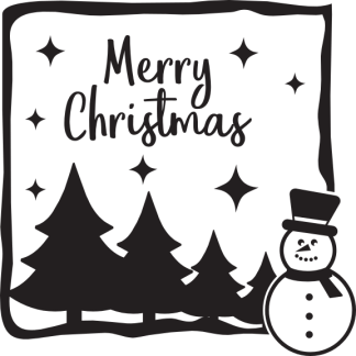 Merry Christmas (with Snowman)