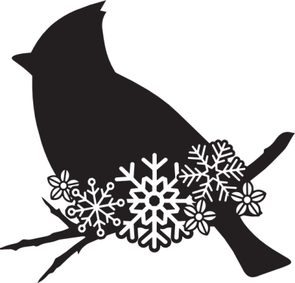 Cardinal (with Snowflakes)