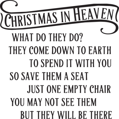 CHRISTMAS IN HEAVEN WHAT DO THEY DO?