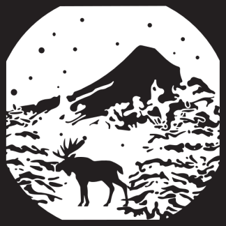 Moose Scene (with snow and trees)
