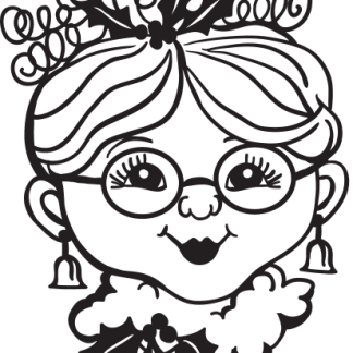 Mrs Santa Claus Face