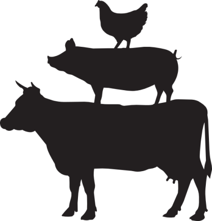 Farm Animals (cow, pig, chicken)