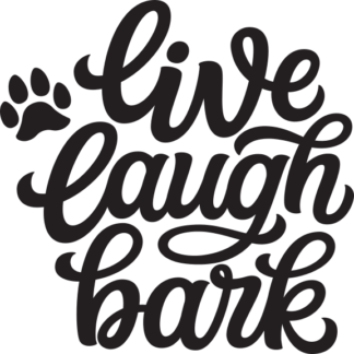 live laugh bark (with paw)