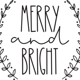 MERRY and BRIGHT (wreath)