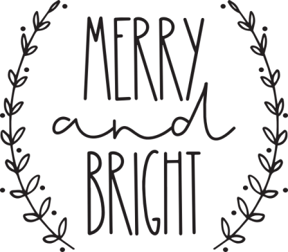 MERRY and BRIGHT (wreath)