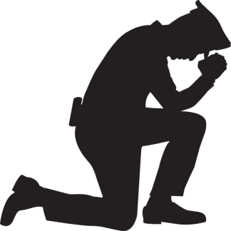 Kneeling Police Officer